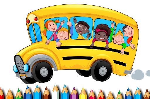 School Bus Coloring Book